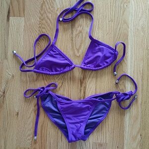 NWOT PURPLE USA Made  Bikini Sz Sm